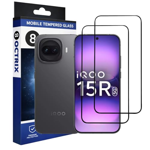 Image of Premium Tempered Glass Screen Protector Compatible for IQOO 15R with Edge to Edge Coverage - Case Friendly, Anti-Scratch & Bubble-Free Installation Kit (Pack Of 2)