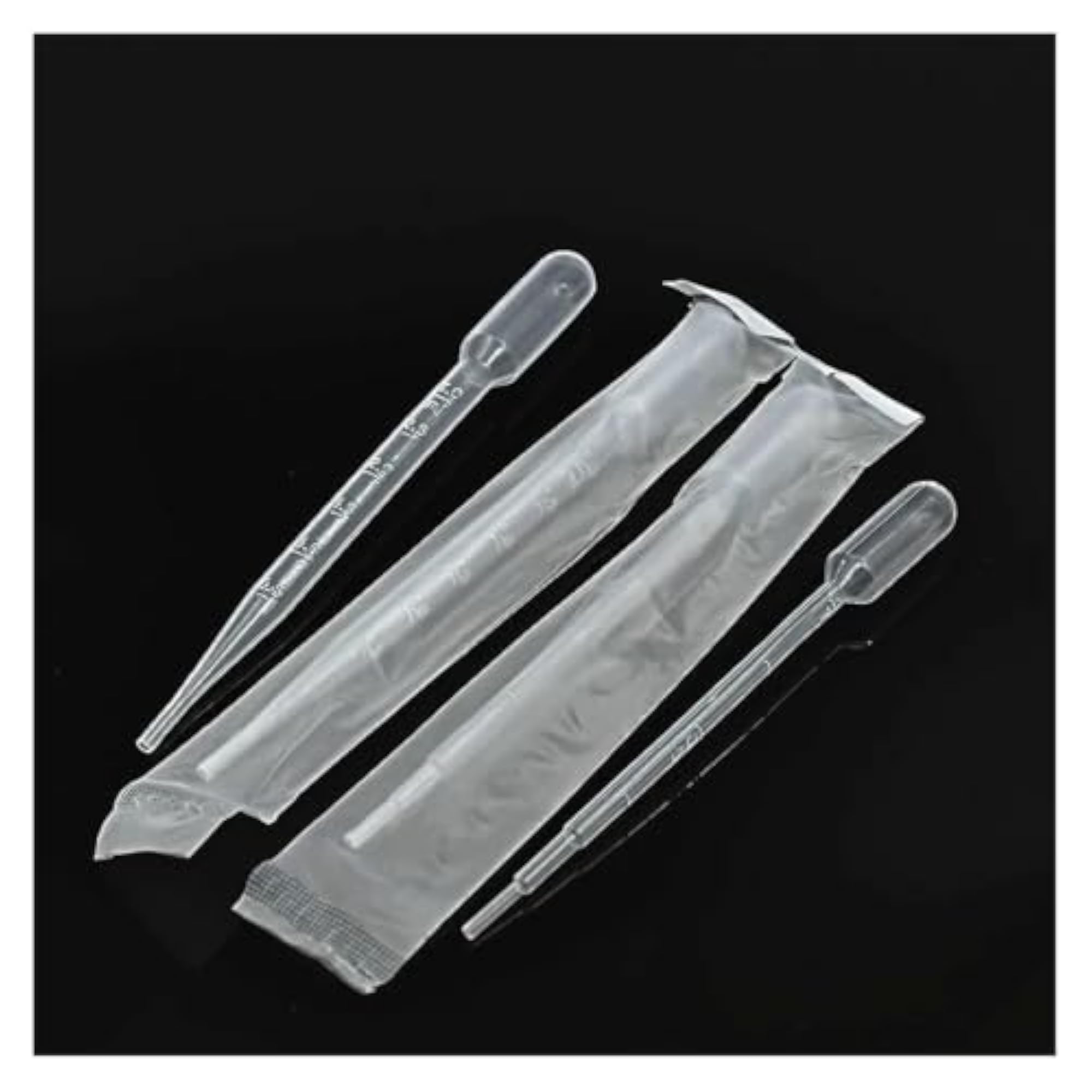 100pcs Sterile Pasteur Pipette Plastic Straw Dropper