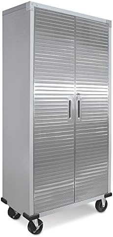 Seville Classics Full Door Rolling Storage Cabinet, 36" W x 18" D x 72" H, Granite