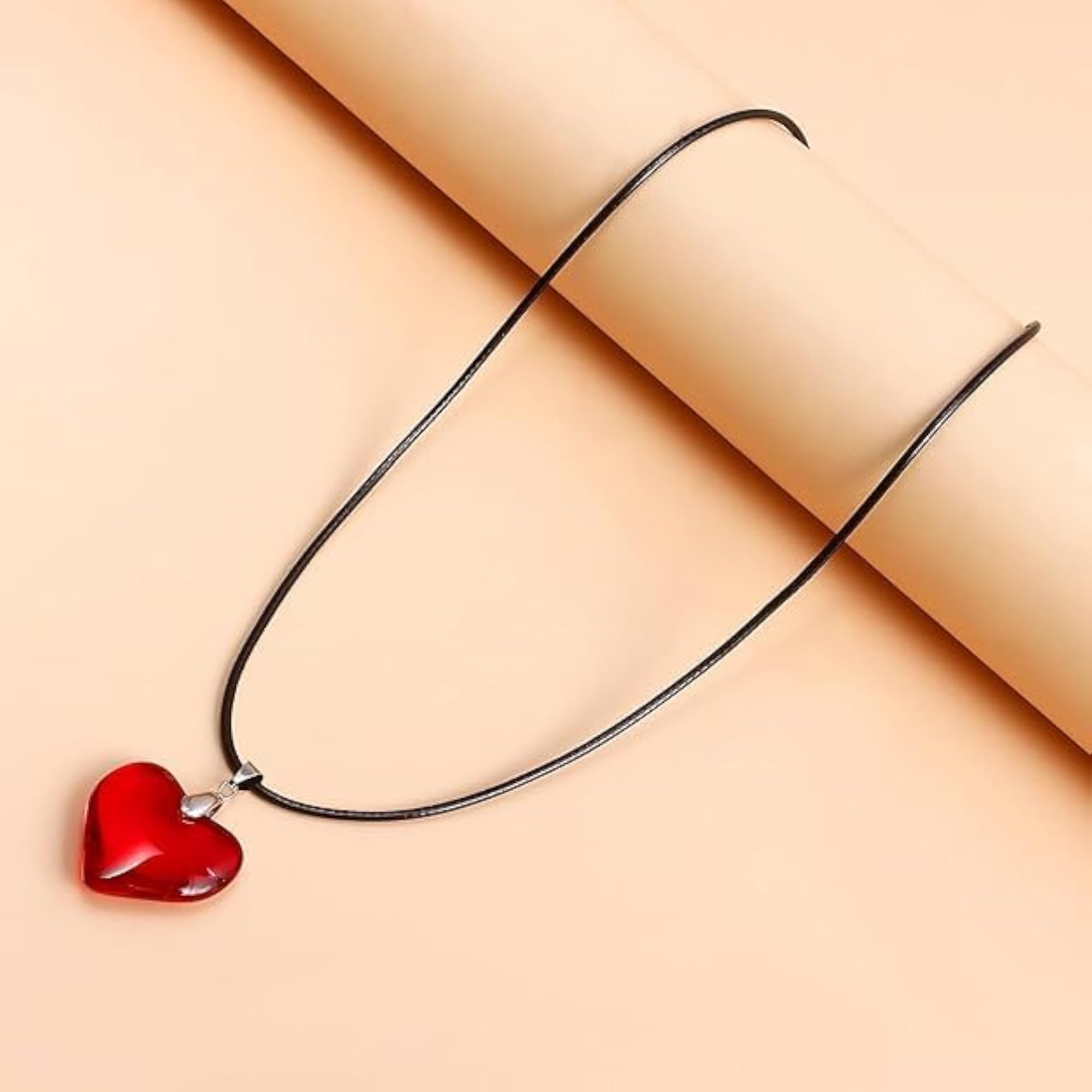 Red Heart Pendant Necklace for Women & Girls