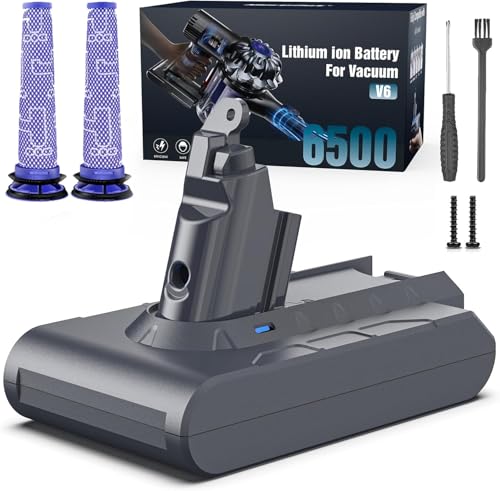Keenstone V6 バッテリー 6500mAh 用の ダイソン DC62 DC61 HH08 DC72 DC74 SV09 SV08 SV07 掃除機用バッテリー長寿命PSE認証済