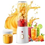 Compact et utilisable partout : mixeur de jus portable léger, pratique et silencieux : que ce soit à la salle de sport, en voyage, en camping ou en cuisine, mélangez l'énergie fraîche où et quand vous le souhaitez. Comprend un couvercle à fermeture hermétique pour les shakes à emporter.