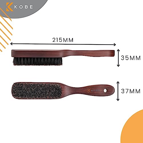 Kobe Professional Men's Beard and Fade Brush - Men’s Boar Bristle Hair Brush/Beard Brush - For Fading & Moustache Styling (Orson) - Image 4