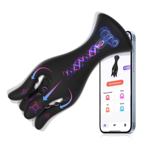 Penis Vibrator Masturbieren für Männer mit APP Steuerung,10 Modi Sexspielzeug Vibrator für Paare,Männer Erotik Elektrischer Eichelvibrator Trainer