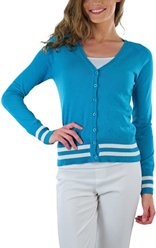 Image of ToBeInStyle Women's Long Sleeve Button Down V-Neck Cardigan