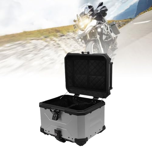 Top Case de Moto 45L Luocute en ABS rigide avec finition intérieure PU soignée