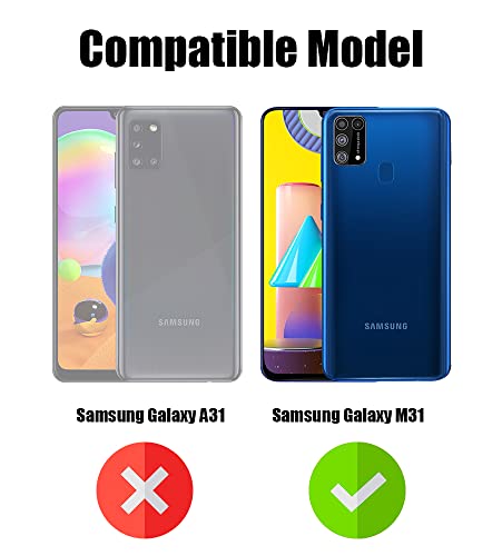 Image of Jkobi Hard PC Crystal Bumper Shockproof Back Cover Case for Samsung Galaxy M31 | M31 Prime Edition with Camera Protection (Matte Black)