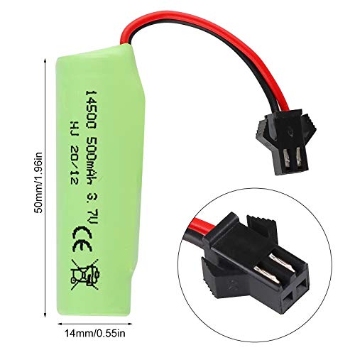 Fpvera Rc Car Battery - 2 Pack 500Mah Batteries 3.7V Li-Ion Rechargeable For Double Sided Rc Stunt Car Rc Trucks Small Rc Boat Remote Control Toy Cars E35 De38 De40 De50 With Usb #TOP2