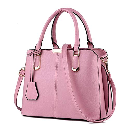 Sac à main en cuir synthétique rose bonbon cabas tendance femme