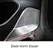 WDGBUIT for Tesla Model 3 2024 Car Door Horn Replace Caps Audio Speaker Decor Cover Loudspeaker 3D Trim Sticker Side Horn Cover(Black-B)