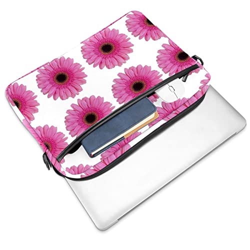 Sacoche ordinateur 13-14.5 pouces finitions premium motif floral rose - 2