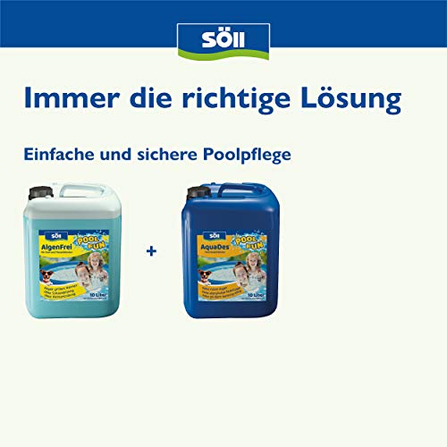 Söll 80465 PoolFun AlgenFrei 5 l - Poolreiniger gegen Algen, Wasserpflege für Pool Planschbecken Kinderpool Swimmingpool Whirlpool