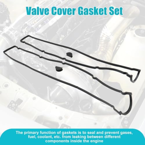 Image of Valve Cover Gasket Set Compatible with Nissan Skyline R32 R33 R34 RB20DET RB25DET RB26DETT Engine Seal Kit with Half Moon Seals Replaces 13270-58S11 13270-58S01 11051-58S00