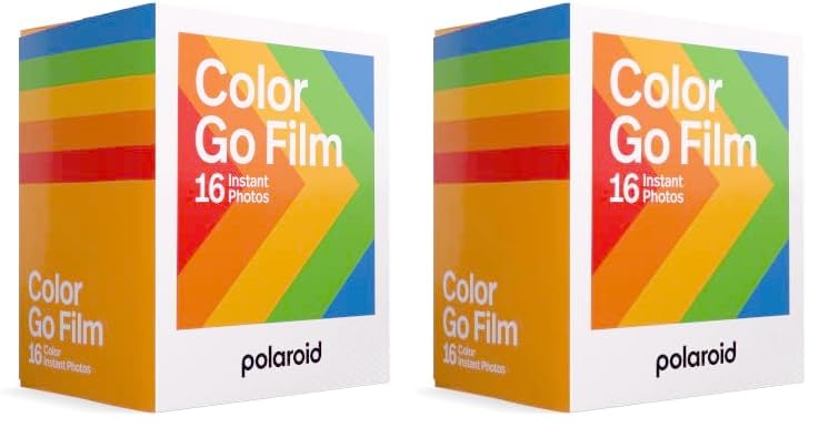 Polaroid Go Color Film - Double Pack (16 Photos) (6017) - Only Compatible with Polaroid Go Camera (Pack of 2)