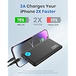 INIU Portable Charger, Slimmest 10000mAh 5V/3A Power Bank, USB C in&out High-Speed Charging Battery Pack, External Phone Powerbank Compatible with iPhone 16 15 14 13 12 Samsung S22 S21 Google iPad etc - Image 4