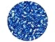 Glasstein, rund, silberfarben, Cyanblau, 3,8 mm, 6/0, 500 g.