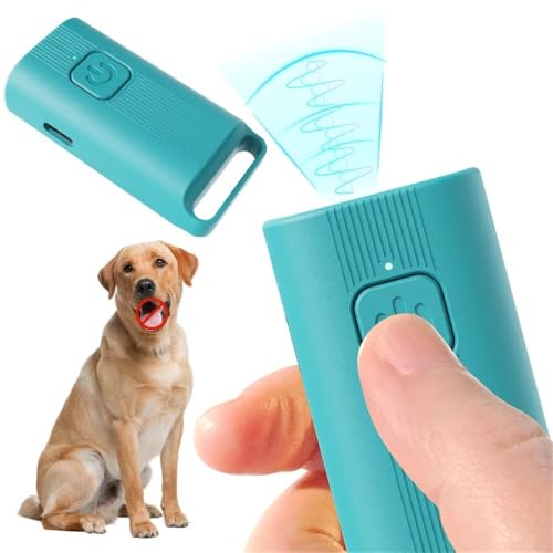 Shungong Mini Repelente ultrasónico for Perros, Dispositivo antiladridos Recargable for Perros, disuasivo portátil for Perros con luz LED