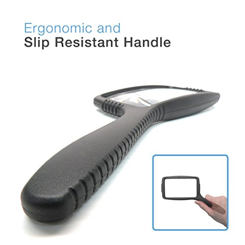 MagniPros Jumbo Size Magnifying Glass Wide Horizontal Lens(3X Magnification)- Shockproof Housing & Scratch Resistant Design W/Large Viewing Area Ideal for Reading Small Prints & Low Vision - Thumbnail 5