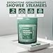 Brookstone Shower Steamers Aromatherapy 12 Tablets - Christmas Stocking Stuffers for Men, Birthday Gifts for Women, Green Elephant, Relaxation, Self Care - Shower Steamers Clean Breeze