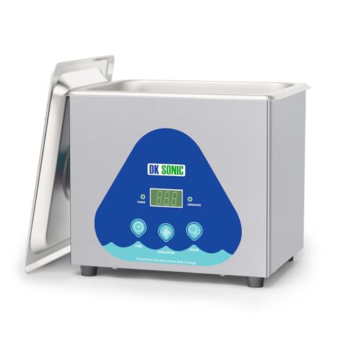 Image of DK SONIC Ultrasonic Cleaner,1.5L 60W Professional Ultrasonic Eyeglasses Cleaner with Digital Control,Sonic Cleaner for Chains,Jewelry,Coins Cleaning (Including Baskets)