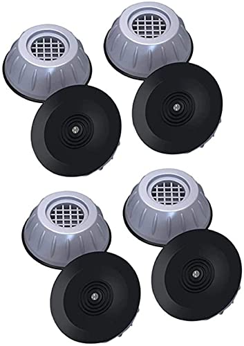Shock and Noise Cancelling Washing Machine Support Noise Reducing and Anti Slip Anti Vibration Rubber Washing Machine Feet Pads Anti-Walk Dryer Washer Vibration Pads,Washing Machine Stabilizer (8pcs)