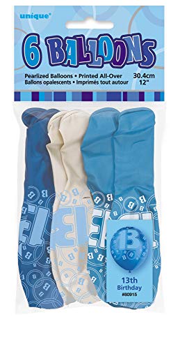 Unique Party 80915 - 30 cm Palloncini Lattice Blu