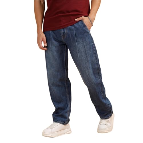 Image of WROGN Men's Loose Fit Jeans | Mid Rise | Jeans for Man