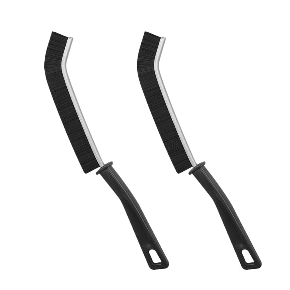 Sunrrafck Black2pcs 2/3Pcs Household Gap Cleaning Brush Durable Grout Hard Bristle Long Handle Cleaner For Tile Joints Dead Angle Shower Floor Lines(Black2pcs)