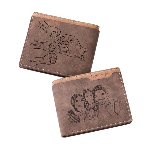 Gift for Dad Grandpa Personalized Photo Wallet For Men, Custom Gi...