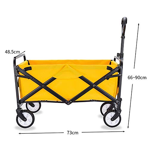 Carretilla Plegable Jardinera JKSVTF Capacidad 60 kg Color Amarillo miniatura 2
