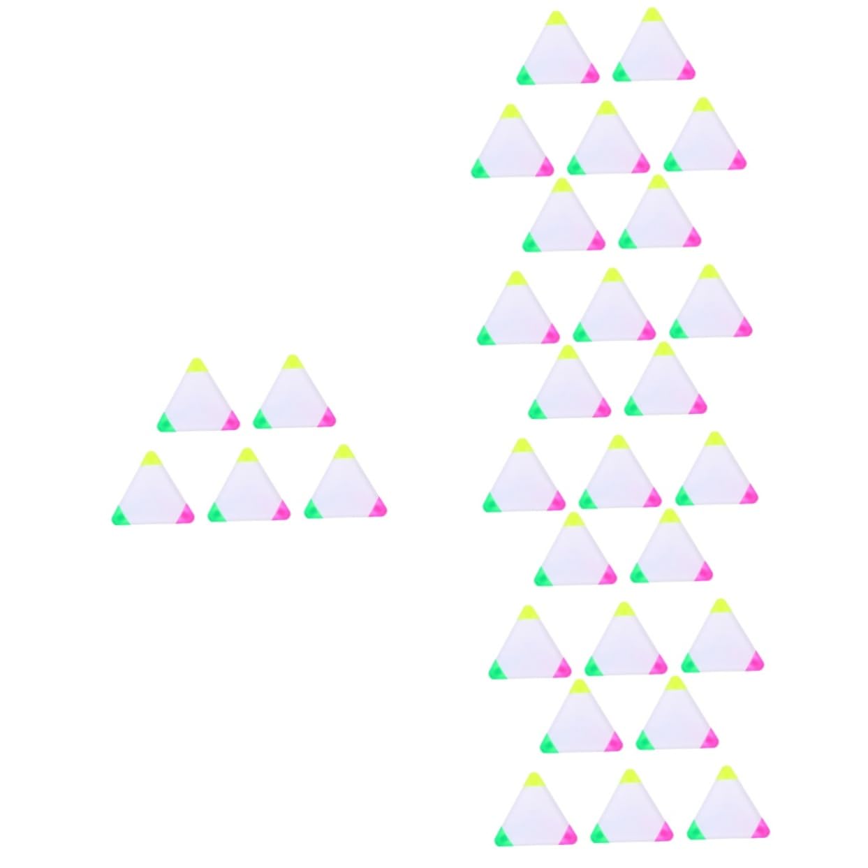 Angoily 6 Set Evidenziatore Pennarello Fluorescente Marcatori Triangolari Evidenziando Le Penne Da Scrittura Penne Colorate Pennarelli Evidenziatori Plastica Colorato 5 Pezzi*6