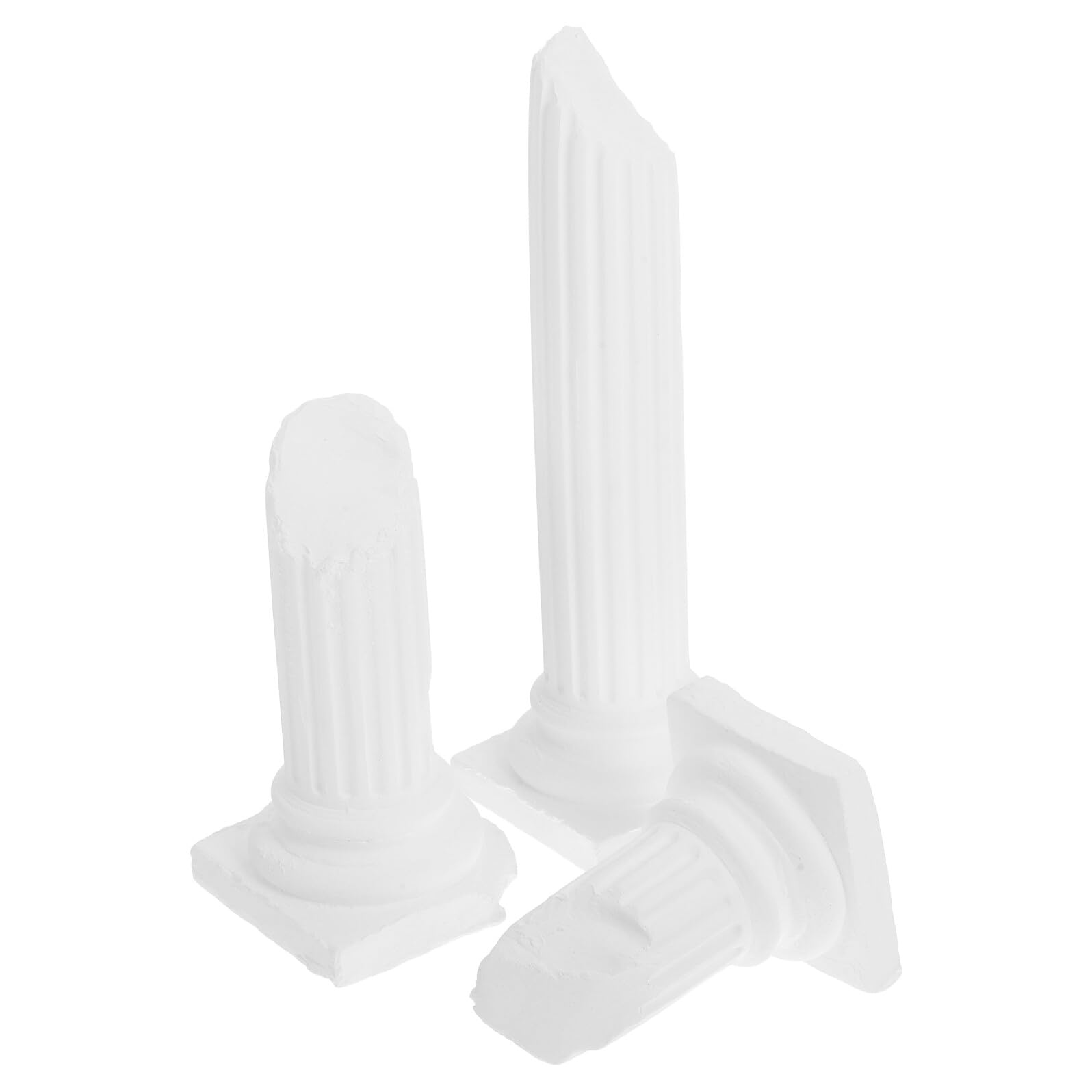 Colonne romaine en plâtre blanc anti-reflet, l'accessoire photo idéal pour valoriser vos objets