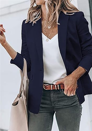 GORIFE Women Long Sleeve Lapel Jacket Light Weight Elegant Jacket Suit with Pocket Work Suits4