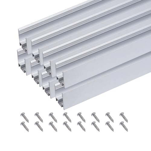 Shine Decor 3.3FT/1M Aluminum Track Channel Mounting Bracket, for 8x16mm and 7x14.5mm LED Mini Neon Rope Lights, Pack of 8