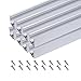 Shine Decor 3.3FT/1M Aluminum Track Bracket, for 8x16mm and 7x14.5mm LED Mini Neon Rope Lights, Pack of 8