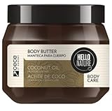 Hello Nature Crema Hidratante Corporal de Aceite de Coco, Coconut Oil Body Butter - 250 ml