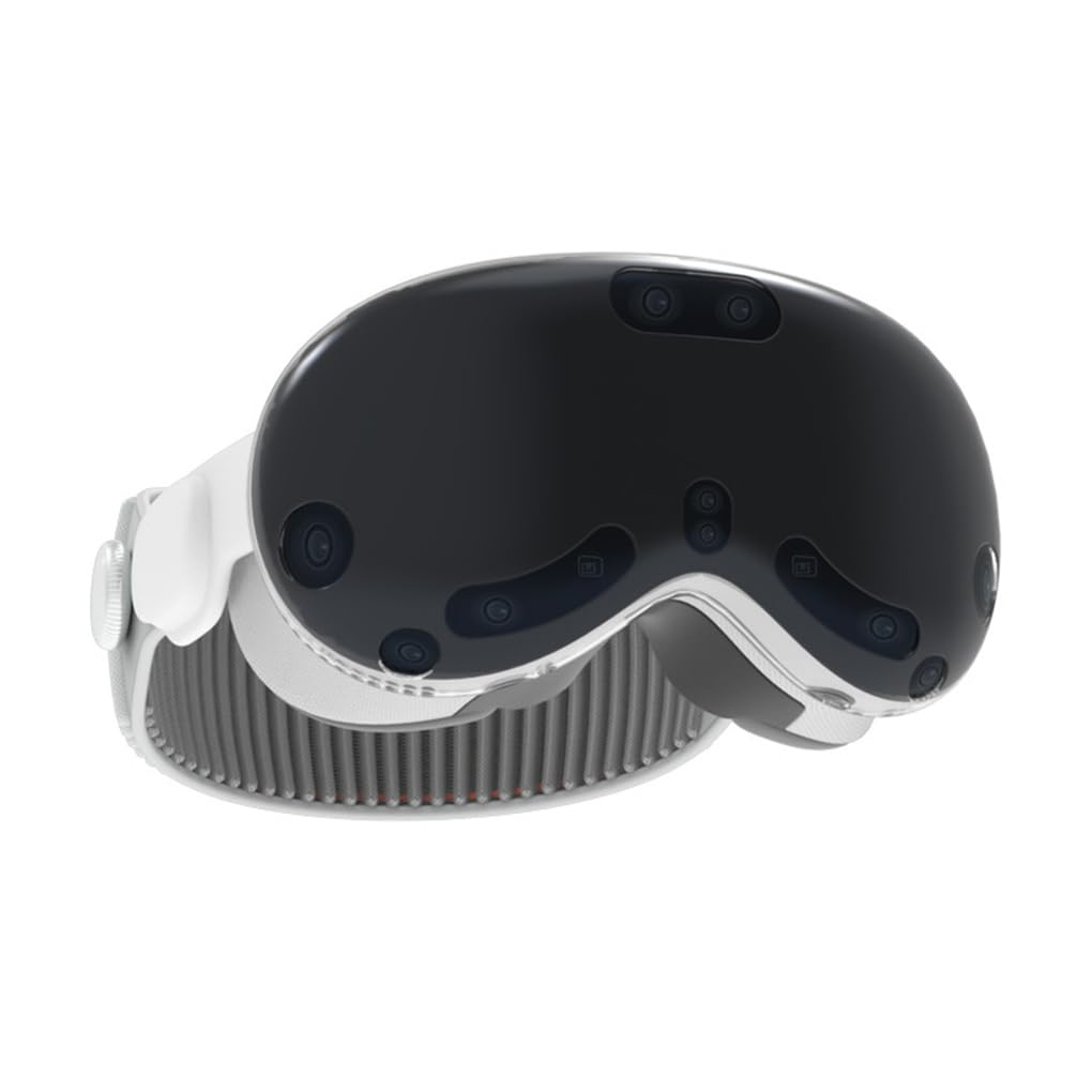 Coque de protection compatible avec Apple Vision Pro, coque transparente en TPU pour accessoires Vision Pro, protection d'écran pour casque de réalité virtuelle, coque anti-rayures (noir)
