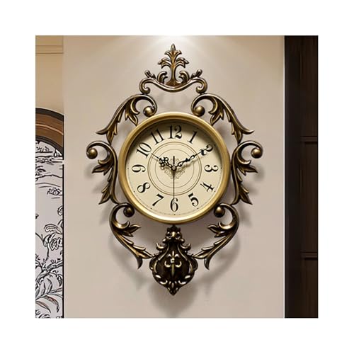 HEBOIX Vintage Wall Clocks Living Room,Decorative Antique Large Wall Clocks,Digital Retro Silent Wall Clock Battery Operated for Bedroom Kitchen Entryway Office Decor 21