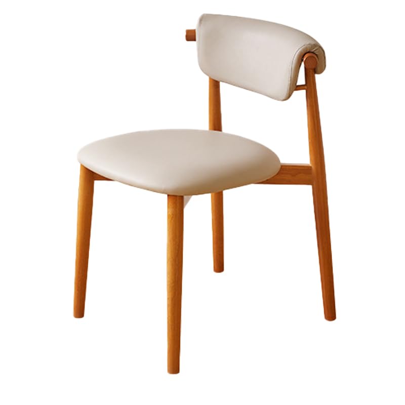 Sillas de comedor modernas de madera con respaldo, taburetes multifuncionales de piel sintética para sala de estar, dormitorio, restaurante, jardín, aula, capacidad de 330 libras, elegante acabado