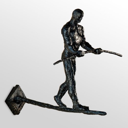 Global Views Finding Balance Wall Sculpture, 14-Inch by 12-1/2-Inch by 14-3/4-Inch