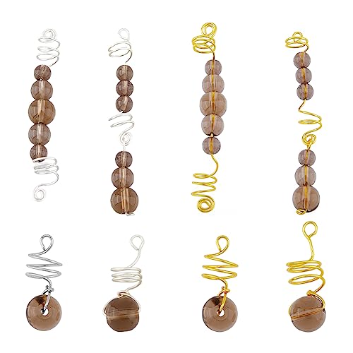 Bijoux de cheveux tressés cadeau spirituel pendentif cristal et spirale magique