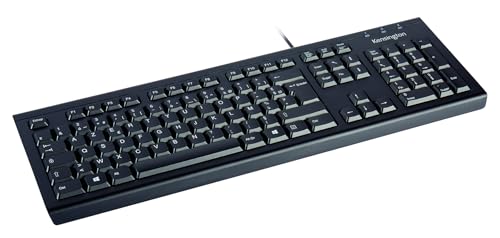Kensington Kb100 Eq Teclado Azerty Con Cable, Compatible Con Windows Y Macos, Diseño Delgado, Membrana Protectora Impermeable, Con 60 De Materia Kensington Kb100 Eq Teclado Azerty Con Cable, Compatible Con Windows Y Macos, Diseño Delgado, Membrana Protectora Impermeable, Con 60 De Materia