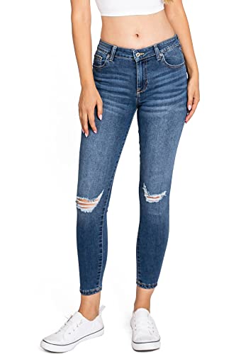 Celebrity Pink Women's Juniors Mid-Rise Renewable Sustainable Jeans