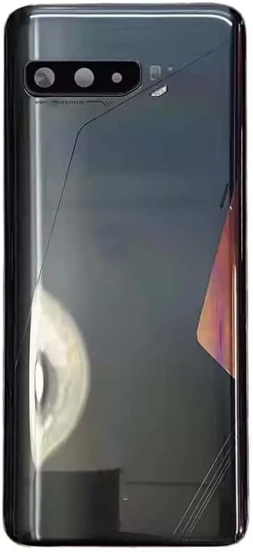 YOOOKOOO Compatible Rear Back Cover for Asus ROG Phone 3 ZS661KS – Battery Door Housing Replacement Part (Black no Lens)