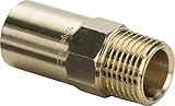 in 42mm x R1 1/2 Rotguss Viega 132231 Einsteckstück Sanpress 2211.1 Rotguss mit AG 42 mm x 1 1/2 Zoll
