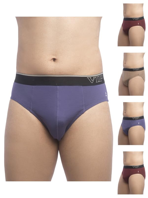 VIP Regal 1000 - Calzoncillos de algodón sólido para hombre, 3 unidades, varios colores