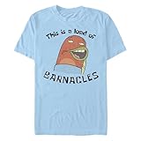 Men's Spongebob Squarepants This is A Load of Barnacles T-Shirt - Light Blue - Medium