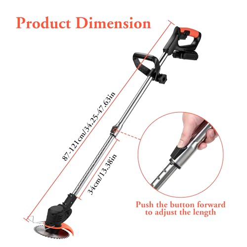 Débroussailleuse électrique sans fil DJROLL 21V pour pelouse et jardinier - 4