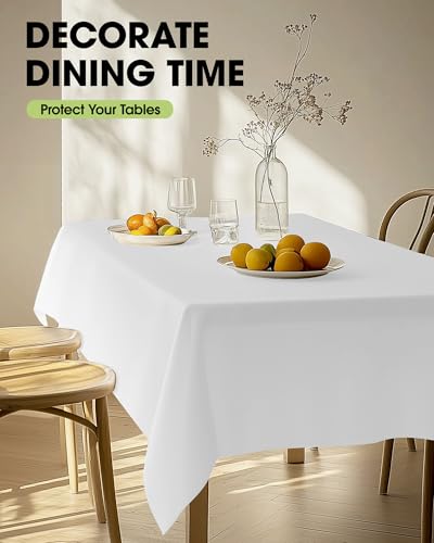 Image of Pureegg Rectangle Table Cloth 54 inch x 54 inch White