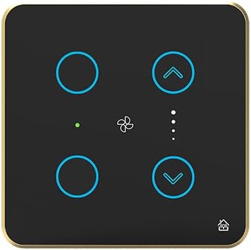 HomeMate 4 Modular WiFi Smart Switch Board (Black) : 2 x Lights Switch and 1 x Fan switch (Pack of 1) | No Hub Required | Compatible with Alexa, Google Assistant & Siri